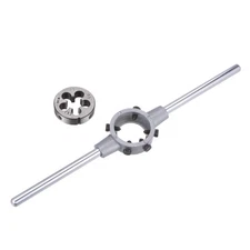 M14 x 0.5 Threading Die and 38mm (M12-M16) Round Holder Die Stock Wrench Set