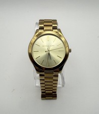 Reloj Michael Kors MK3179 para mujer delgado pasarela tono dorado acero inoxidable 42 mm