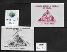 WC1_14669. ROMANIA: 1945 CONGRESS ROMANIAN ENGINEERS souv. sht Sc.C22,C23. MNH
