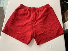 AFTCO Mens Fishing Shorts - Mens Size 38 - RED - Casual Lightweight - 6 Pockets