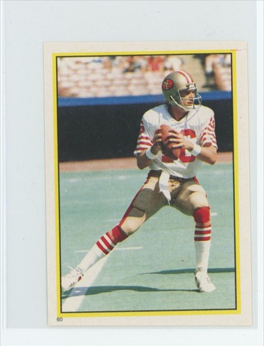 Joe Montana #60 1984 Topps Stickers card