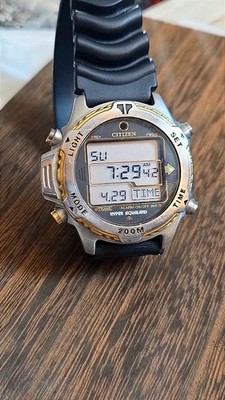 Vintage Citizen Promaster Hyper Aqualand digital dive watch D207-089839