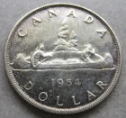 1954 Canada Silver Dollar
