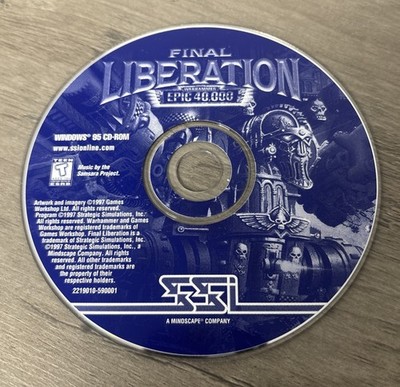 Final Liberation Warhammer Epic 40,000 Videogame (PC, 1997) Disc Only  