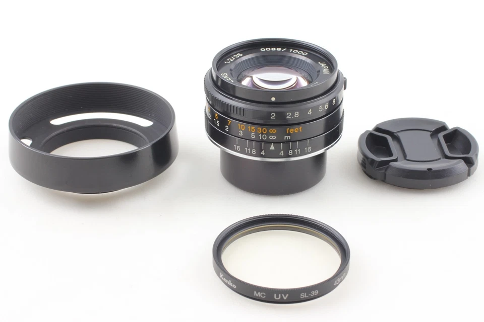 Lente Limited 1000 S/N 0088 [ESTADO PERFEITO com Capuz] Konica UC Hexanon 35mm f/2 do Japão - Imagem 3 de 4