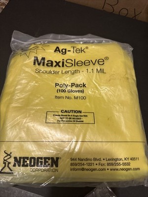 Ag-Tek OB Maxi Sleeve M100 Yellow 39'' Shoulder Length 1.10 Mil Lot of 100