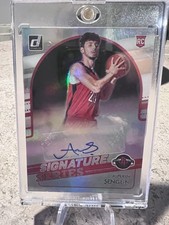 Alperen Sengun 2021-22 Rookie Donruss Signature Series Rookie Auto Silver RC