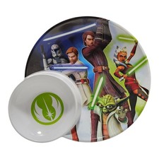 Star Wars Clone Wars Collectible Snack Plate 11" Zak Design Kids Kitchenware