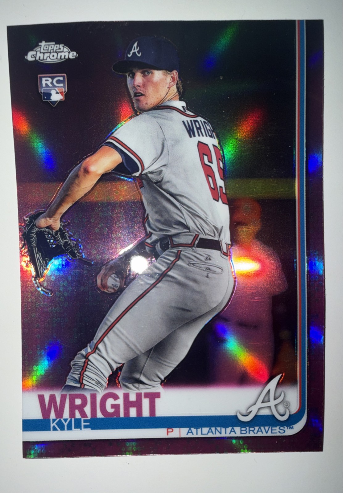 2019 Topps Chrome - Kyle Wright #120 Pink Refractor (RC)