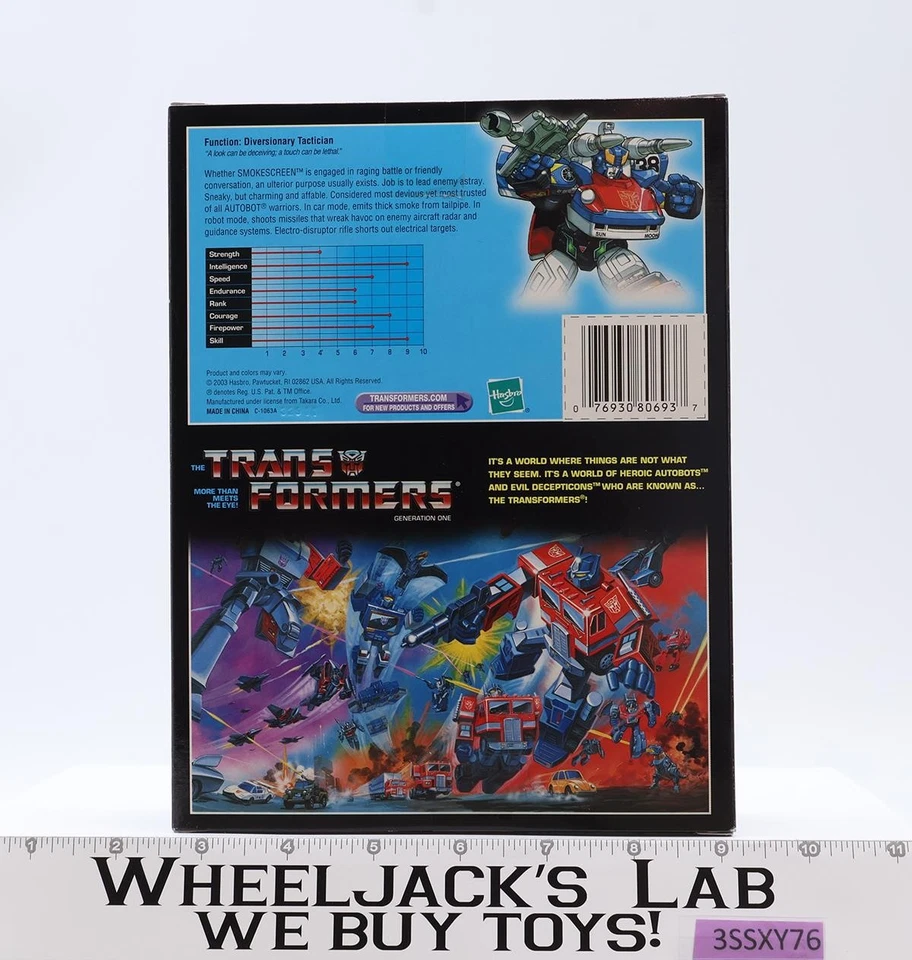 Smokescreen Transformers Reissue Commemorative Series 2002 Hasbro NEW SEALED - Image 4 of 4