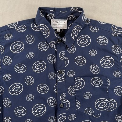 donut dress shirt Donut Performance Parts White & Blue Work Shirt