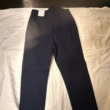 Talbots Chatham Crop Pant Navy Blue Slim Leg Side Zip Trousers Size 6 NEW