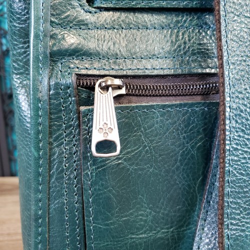 Patricia Nash Distressed Vintage Collect Sulci Backpack Leather Bag Blue Coral - Picture 12 of 17