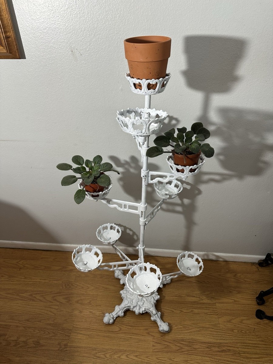 スタンド　アンティーク Victorian Swing Arm Plant 9 FLOWER POT Stand Garden Patio Late