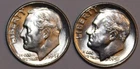 (2) Brilliant Uncirculated Roosevelt Dimes - 1947D 1956D - #9563D FREE SHIPPING