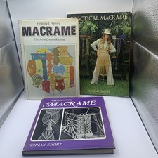 Vintage 60's 70's Macrame books Lot of 3 Virginia Harvey Et Al