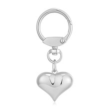 Bag Purse Charms for Handbags - Gold/White Gold Heart Keychain Accessories fo...