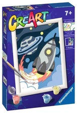 CREART kit artistico SPACE EXPLORER ravensburger 10 COLORI con cornice MISSILE e