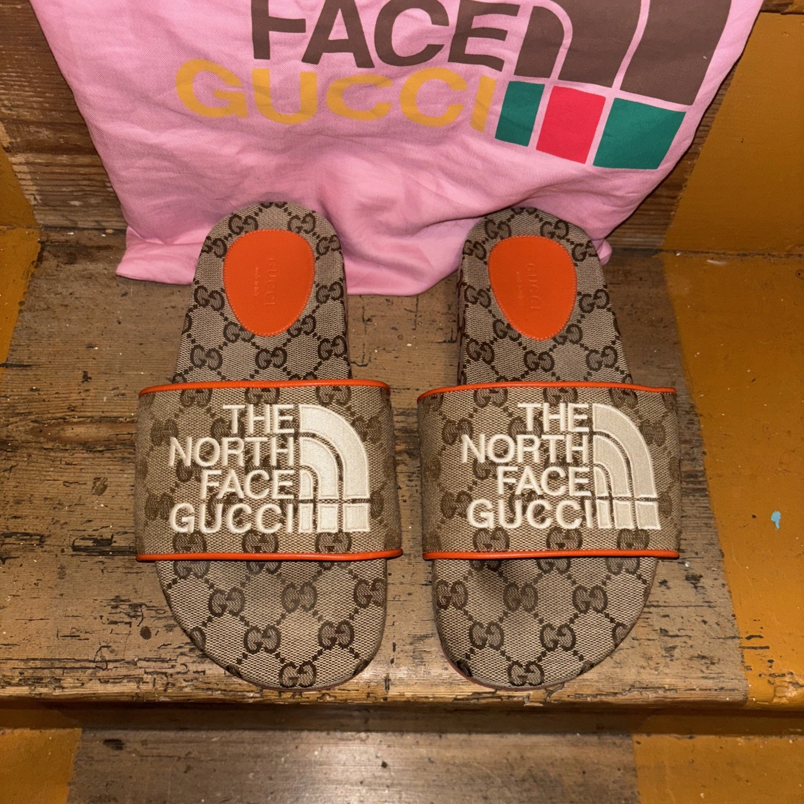The North Face x Gucci Sliders Size 4