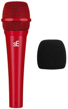 Se Electronics V7 Red Handheld Dynamic Microphone Supercardioid Mic Windscreen