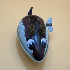 Vintage Tin Wind-up lithograph Mouse Toy classic mechanical toy . metal