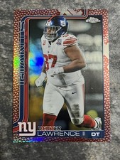 2025 Topps Chrome Dexter Lawrence #230 Leather Refractor New York Giants