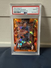 2024 Panini Select - Kyshawn George #85 Orange Cracked Ice Prizm 100/275 PSA 10