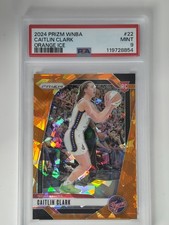 2024 Panini Prizm WNBA - Caitlin Clark #22 Orange Ice Prizm (RC) PSA 9