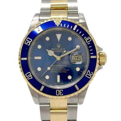 ROLEX Submariner Date 16613 blau Gehäusegröße 40mm gebrauchte Herrenuhr #2352211