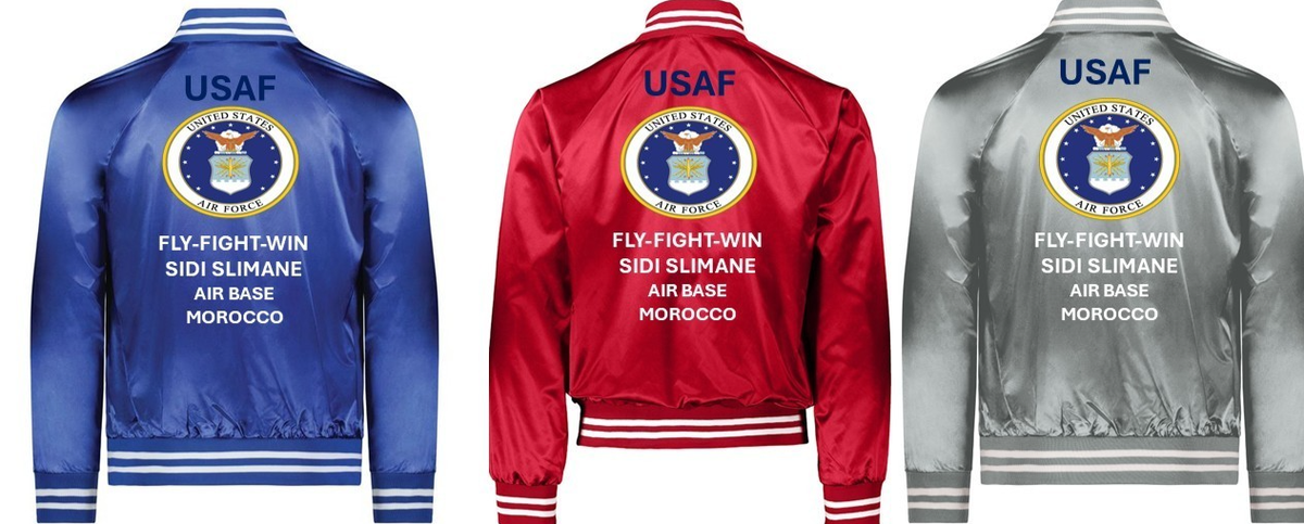 USAF* RAF BRIZE NORTON* UNITED KINGDOM* SATIN JACKET*USAF OFFICIAL 