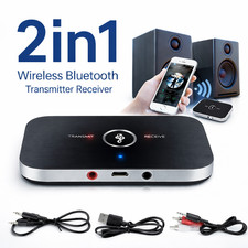 Bluetooth 5.0 Transmitter Receiver 2 IN 1 Wireless Audio 3.5mm Jack Aux Adapter