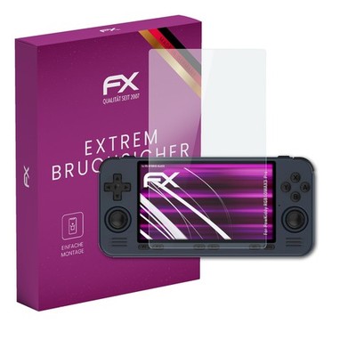 atFoliX Glasfolie für PowKiddy RGB10MAX3 Pro Displayfolie 9H Schutzpanzer