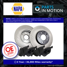 2x Vented Brake Discs and Pads fits FORD FOCUS Mk2, Mk2 Ti 1.6 Front 04 to 12