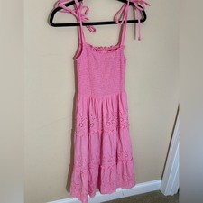 Mi Ami eyelet Midi dress pink, sz small