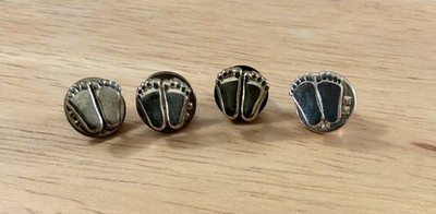 Footprints Precious Feet Baby ProLife Pin Lot (3 Are Signed V Evers 1979)