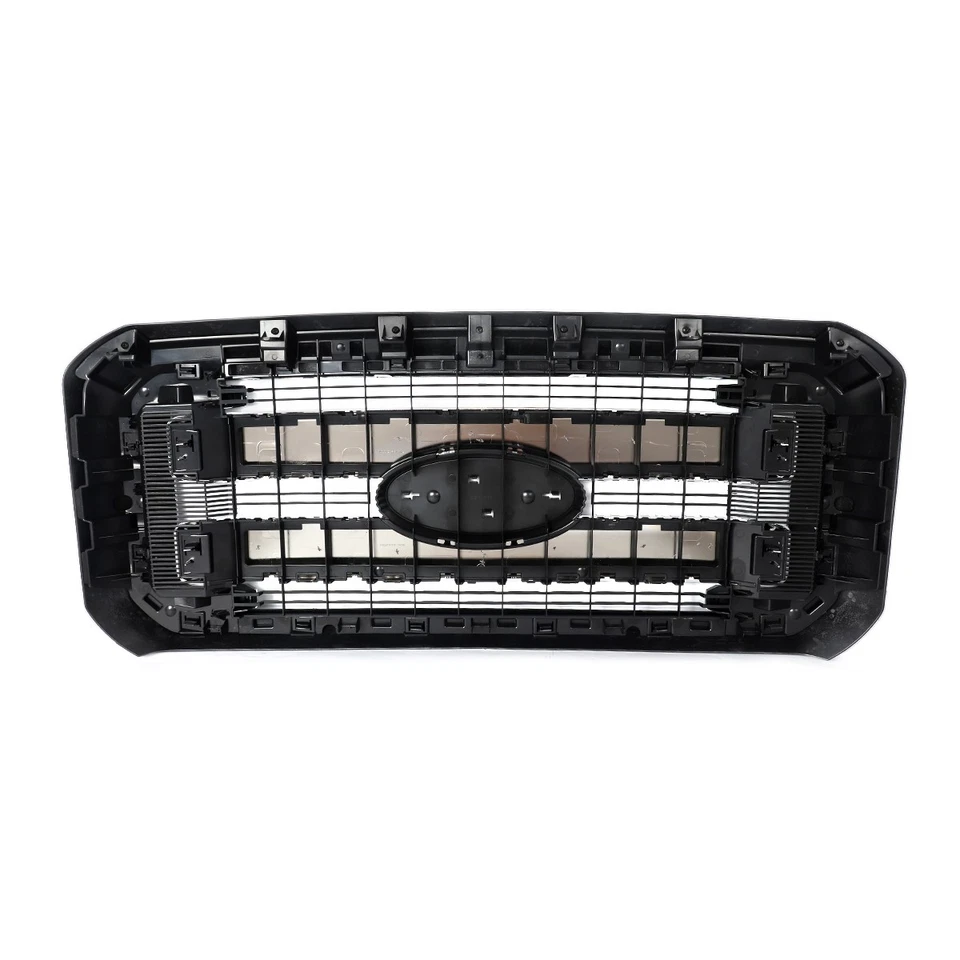 Tuxedo Black Shell Chrome Lariat Grille For 2011-2016 Ford F250 F350 BC3Z-8200-A Foto 2 de 4