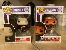 Funko POP! MANDY MOVIE SET of 2: Nick Cage Horror Red Miller + Mandy w Protector