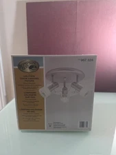 Hampton Bay 3 Light Halogen Track Lighting Fixture Brushed Steel 987 324