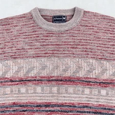 Vintage JCPenny Sweater Womens Medium Geometric Crewneck Pullover Acrylic