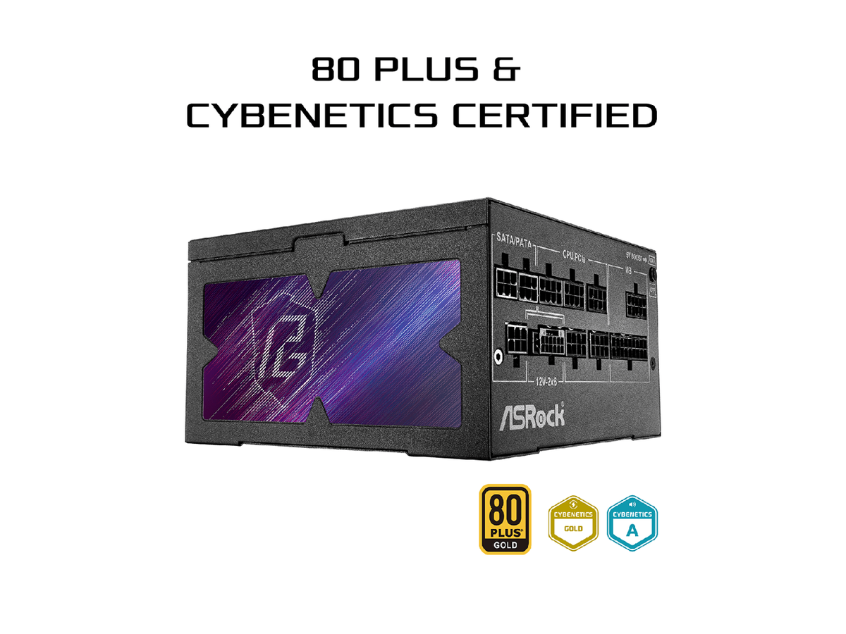 ASRock Phantom Gaming PG-1000G 1000W 80 PLUS GOLD & Cybenetics