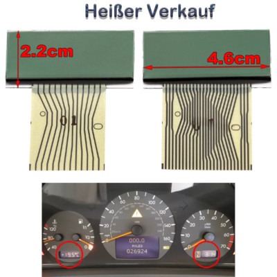 KOMBIINSTRUMENT ANZEIGE LCD DISPLAY FÜR MERCEDES C/E CLK SLK KONTAKTFOLIE