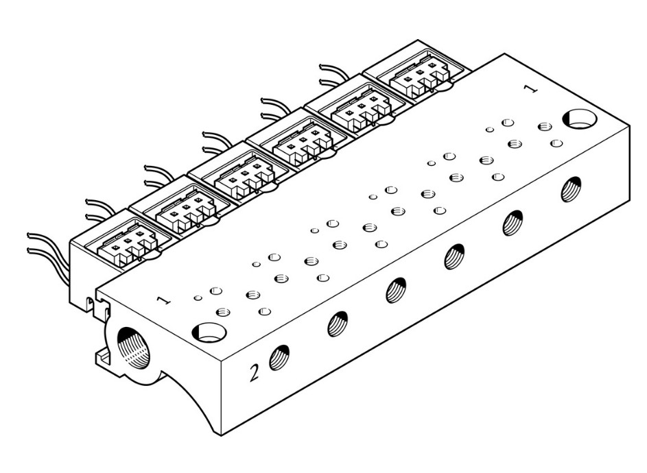 Festo MHA1-P4-2-M3-PI 197228 Manifold New