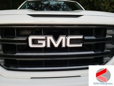 Precut Decals For Gmc Emblem Gloss White Overlays Front Rear Set