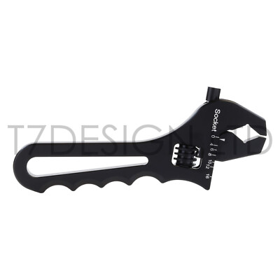 T7Design verstellbarer AN03 - AN16 Aluminium AN Schraubenschlüssel - eloxiert schwarz
