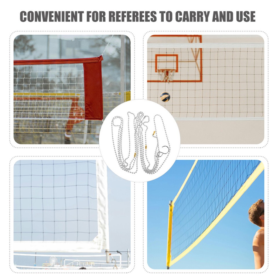 2Pcs Volleyball Nets Chain Measure Equipment For Volleyball Net