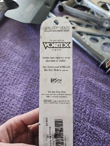 Manillar de repuesto Vortex con clip negro CLR001K* Foto 2 de 3