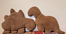 Set of 2 Dino Nugget Pillow Plushes Cute Fun Unique Soft