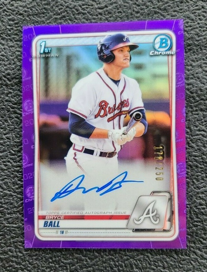 2020 Bowman Chrome Bryce Ball 1st Bowman Purple Rookie Autograph # /250