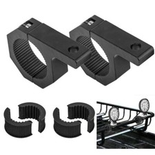 2x 35-50mm Tube Clamps Bull Bar Roll Cage LED Spot Light Holder Mount Bracket UK