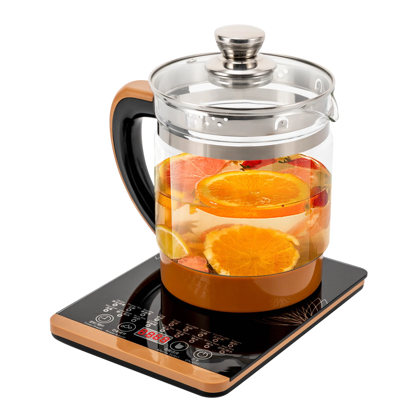 1.8L Electric Health Pot Electric Glass Kettle for Boiling Water Tea Maker 800W